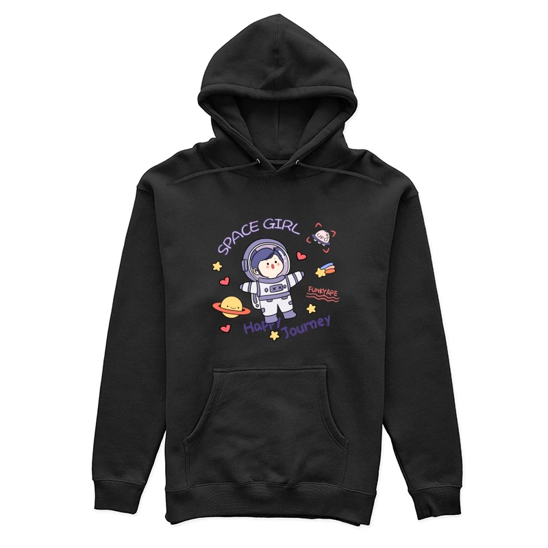 Weltraum-Mädchen auf fröhlicher Reise Damen Pullover Hoodie