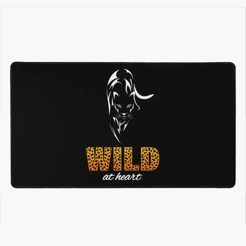 Wild at Heart – Bold Leopard Spirit Desk Mat