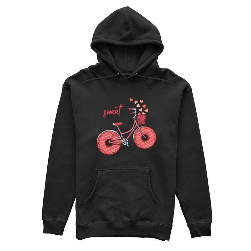Süßes Abenteuer mit Fahrrad und Donuts Damen Pullover Hoodie