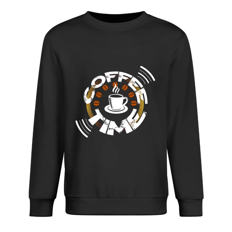 Pause Café avec Horloge et Tasse Homme Sweat-shirt à enfiler