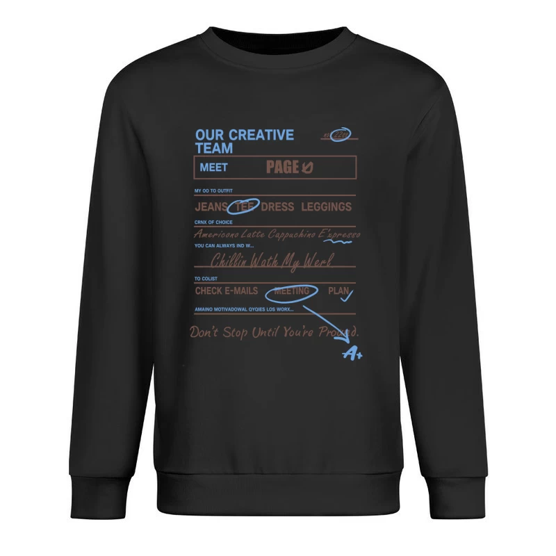 Kreativteam Vorstellung Herren Pullover Sweatshirt