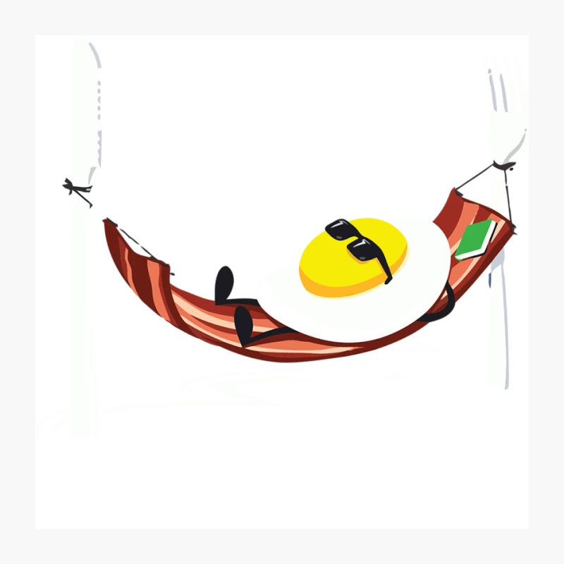 Sunny Relaxation: Hammock and Smiley Face with Sunglasses Pin