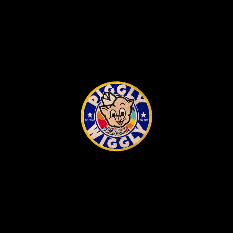 Vintage Piggly Wiggly Supermarket Logo - The Original Self Service Store Since 1916 Coffee Mug