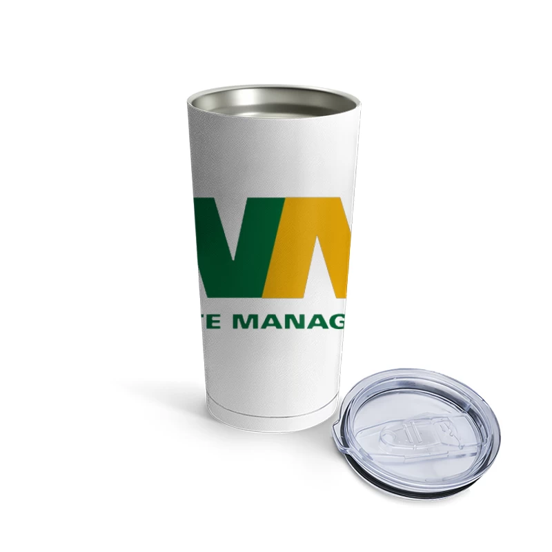 Waste Management (WM) Corporate Logo in Green and Yellow Travel Mug