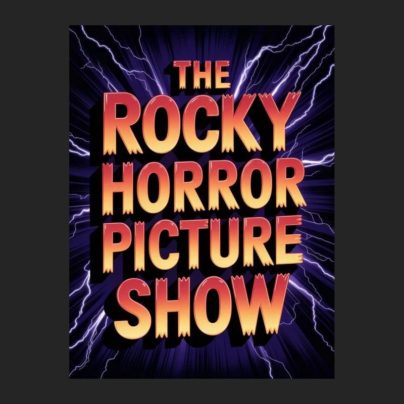 Electrifying Poster of Cult Classic Musical: The Rocky Horror Picture Show Male Pullover Sweatshirt