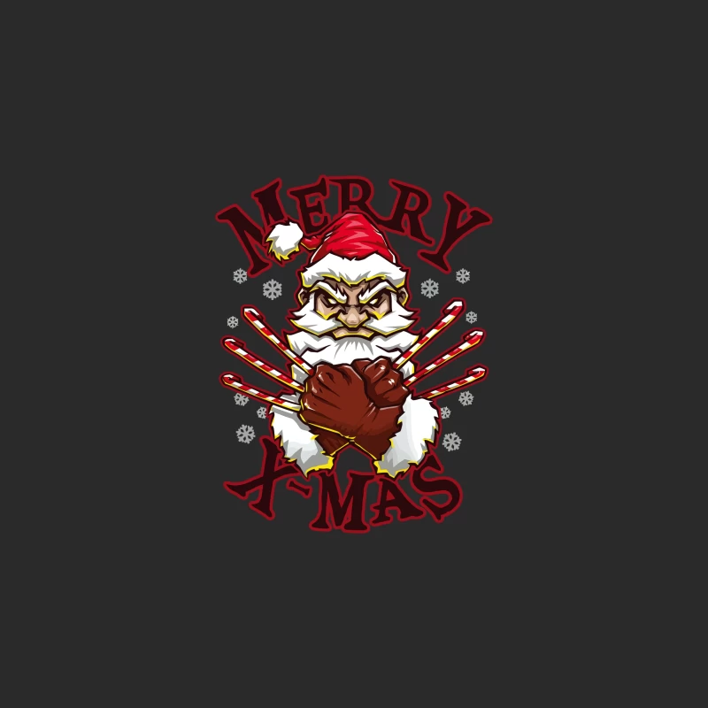 Muscle Santa: Merry X-Mas with Attitude Baseball Cap