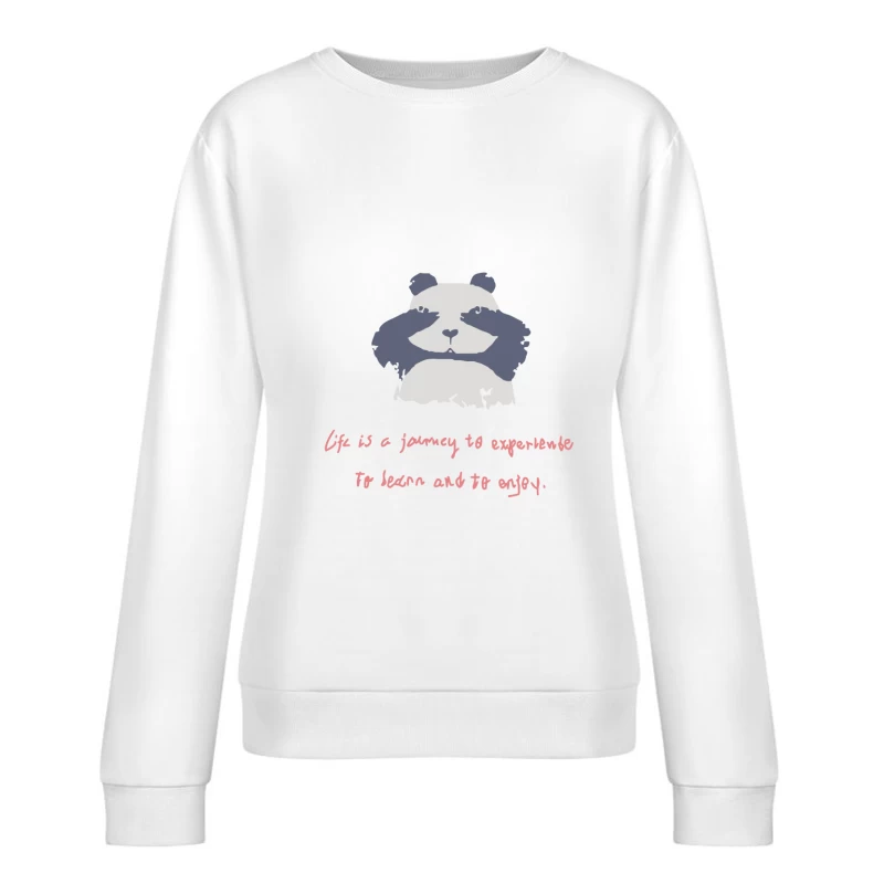 Panda-Grafik mit lebensbejahendem Zitat Damen Pullover Sweatshirt