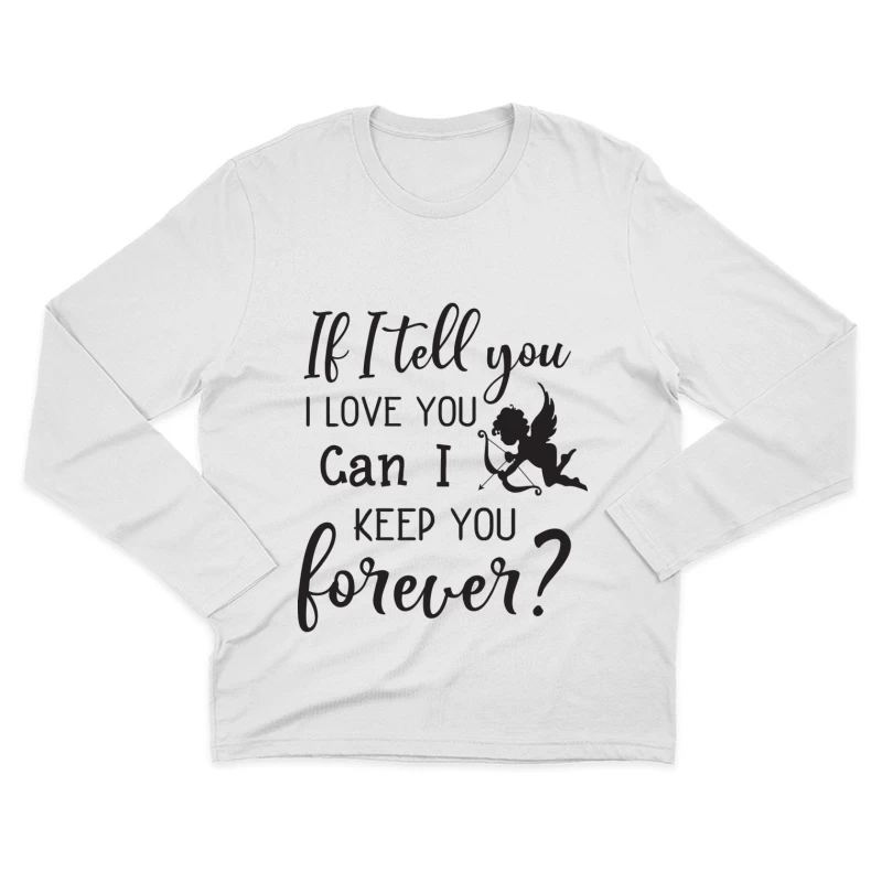 Message d'amour romantique Homme Manches Longues T-Shirt