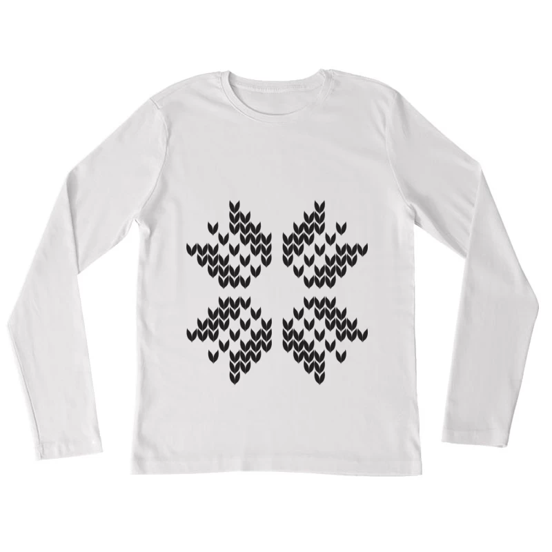 Motif géométrique en forme de flèches Femme Manches Longues T-Shirt