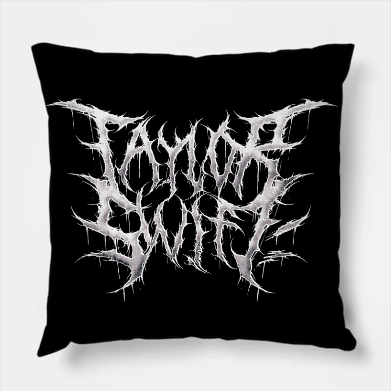 Taylor Swift Metal Logo Throw Pillow