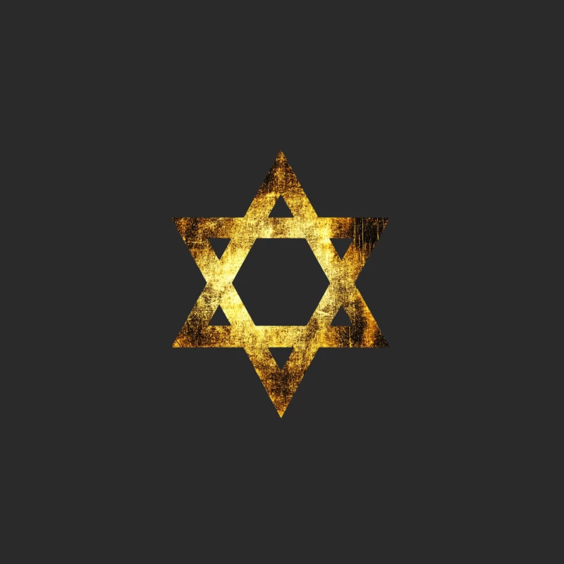 Golden Star of David: A Radiant Symbol of Jewish Faith Baseball Cap
