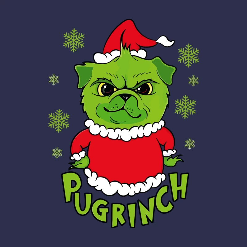 Pugrinch: Grumpy Holiday Cheer Male Long Sleeve T-Shirt