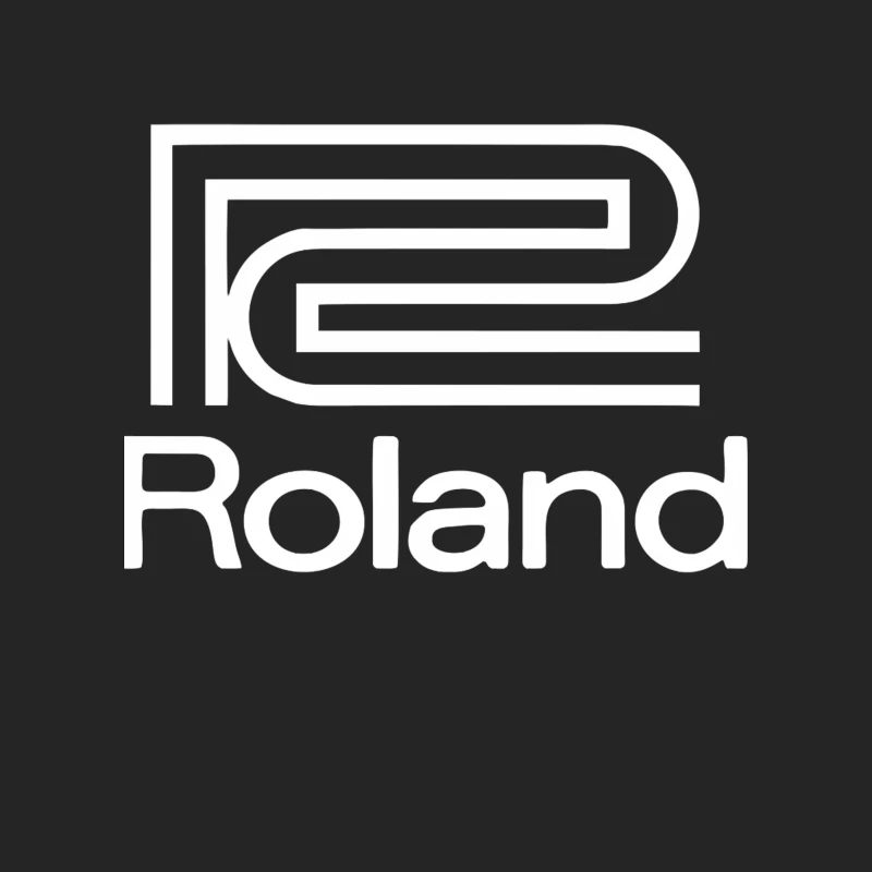 Roland Musical Equipment Brand Logo Outline Male Pullover Sweatshirt