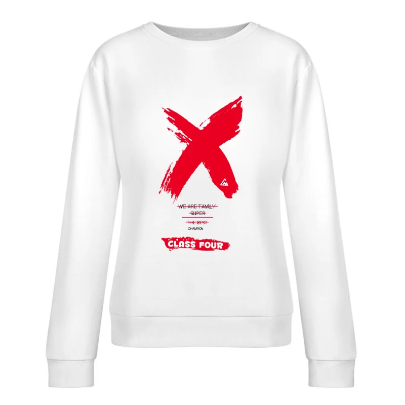Gefahrensymbol und Warnhinweis, Klasse Vier Damen Pullover Sweatshirt
