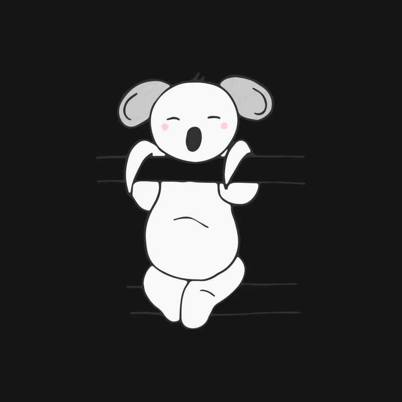 Koala mignon bâillant Femme T-Shirt