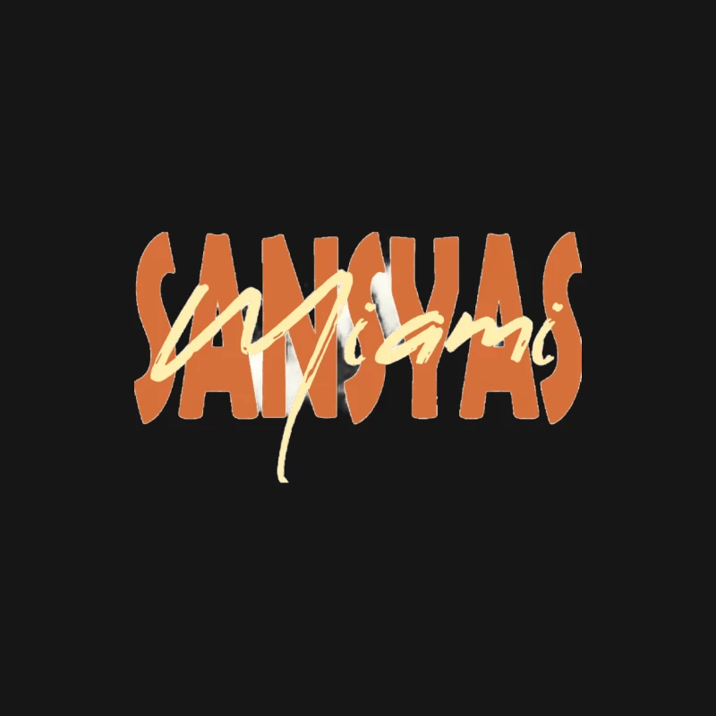 Retro Sanyasi Miami Schriftzug Damen Langarm T-Shirt