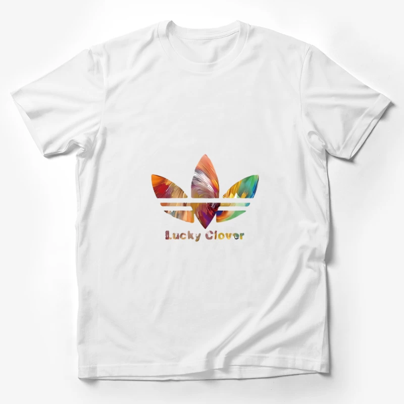 Buntes Logo mit Kleeblatt Herren T-Shirt