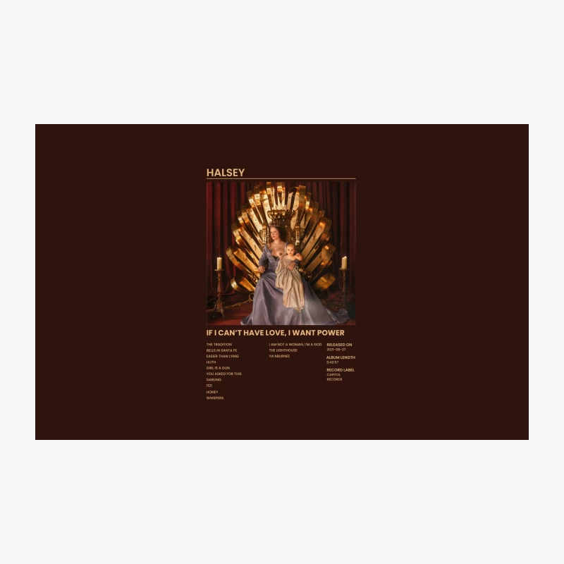 Halsey's Regal Album Cover: Power and Maternal Imagery Travel Mug