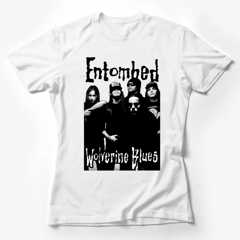 Entombed Wolverine Blues Black White Female T-Shirt