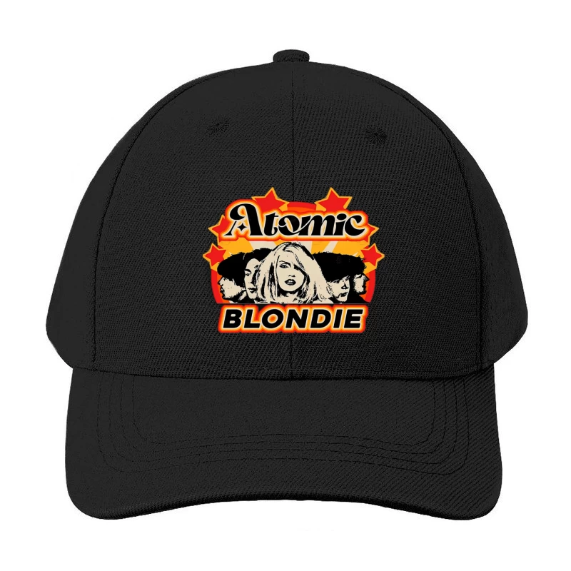 Atomic by Blondie - Retro Band Logo Design Baseball Cap