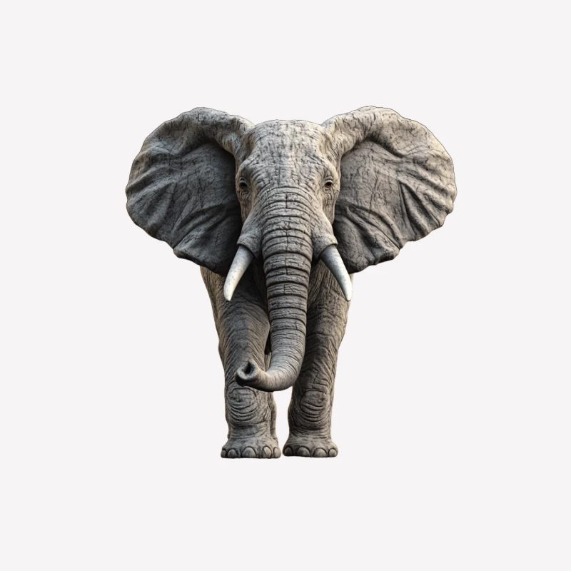 Majestic African Elephant with Impressive Tusks and Ears Female T-Shirt