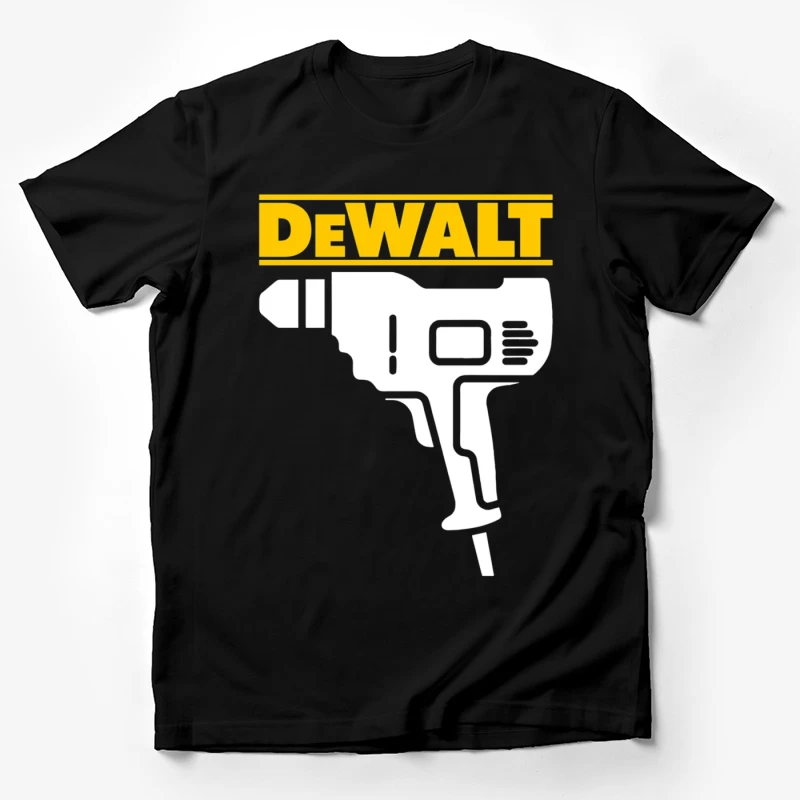 DeWalt Power Tool Drill Silhouette Design Male T-Shirt