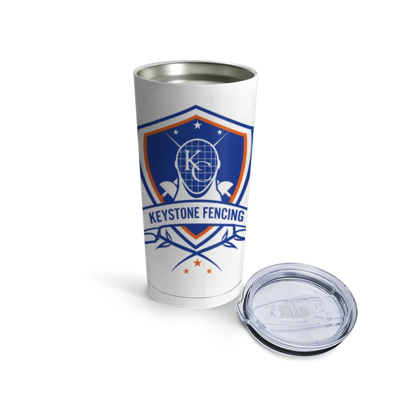 Keystone Fencing Sports Academy Shield Logo Travel Mug