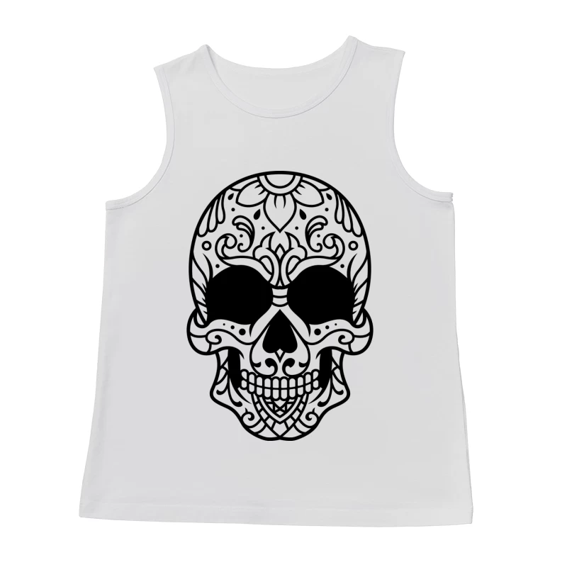 Schädel mit dekorativen Mustern Herren Tanktops