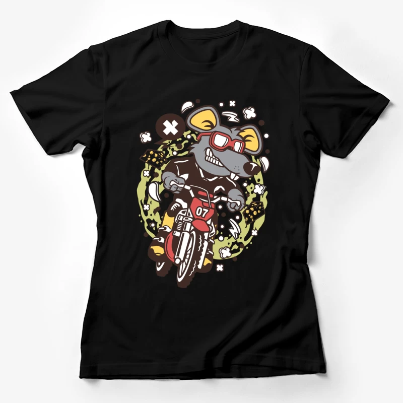 Souris intrépide sur une moto Femme T-Shirt