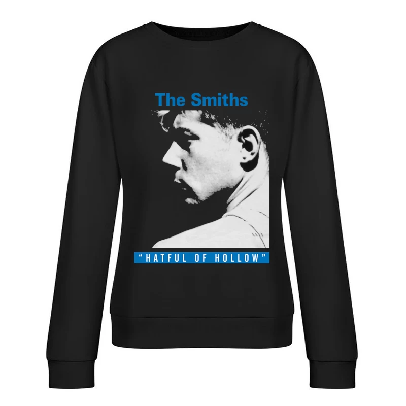 The Smiths 'Hatful of Hollow' Album Cover Art in Black and White Female Pullover Sweatshirt