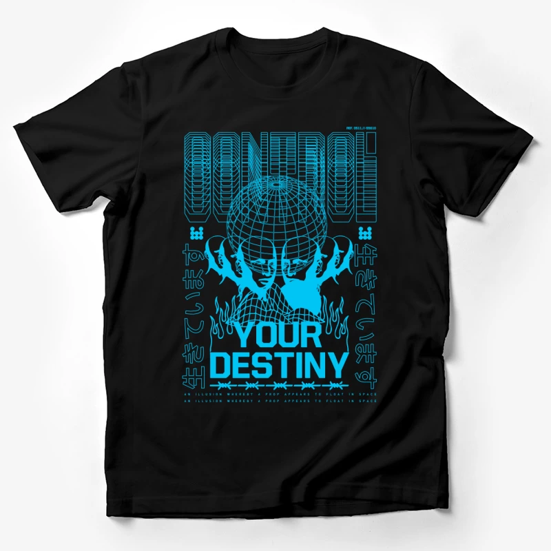 Kontrolliere dein Schicksal mit futuristischem Design Herren T-Shirt
