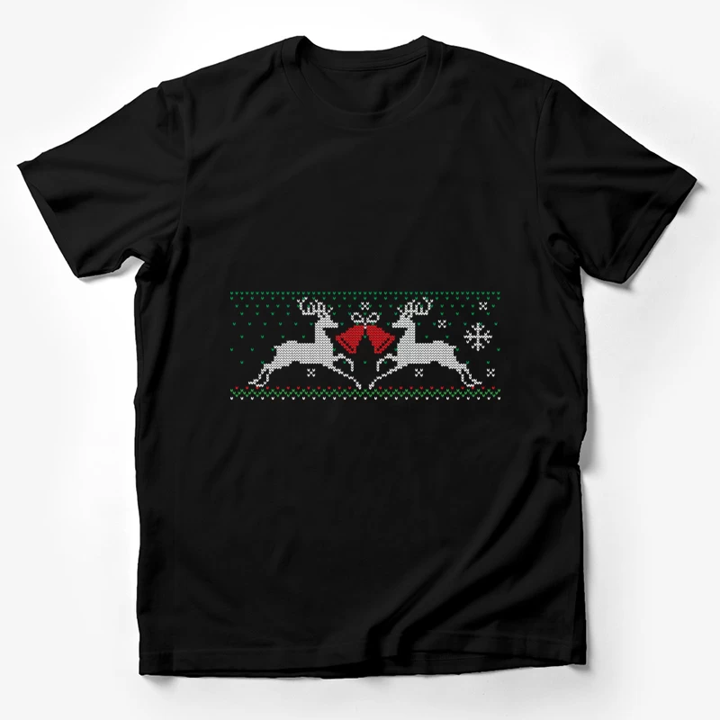 Pull de Noël avec rennes et cloches Homme T-Shirt