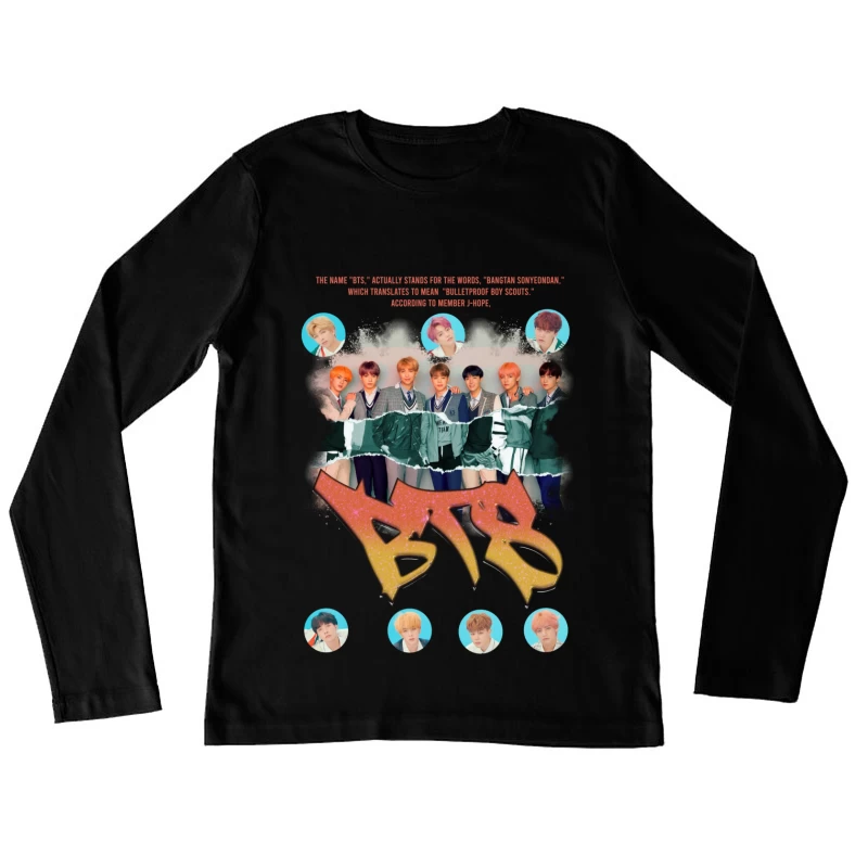 BTS: The Iconic K-Pop Boy Band Female Long Sleeve T-Shirt