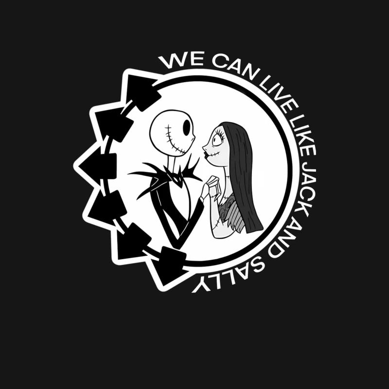Gothic Romance: Jack and Sally from The Nightmare Before Christmas Female Long Sleeve T-Shirt