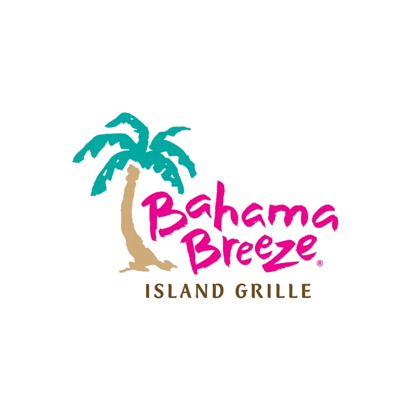 Bahama Breeze Island Grille Restaurant Logo with Tropical Palm Tree Mouse Pad