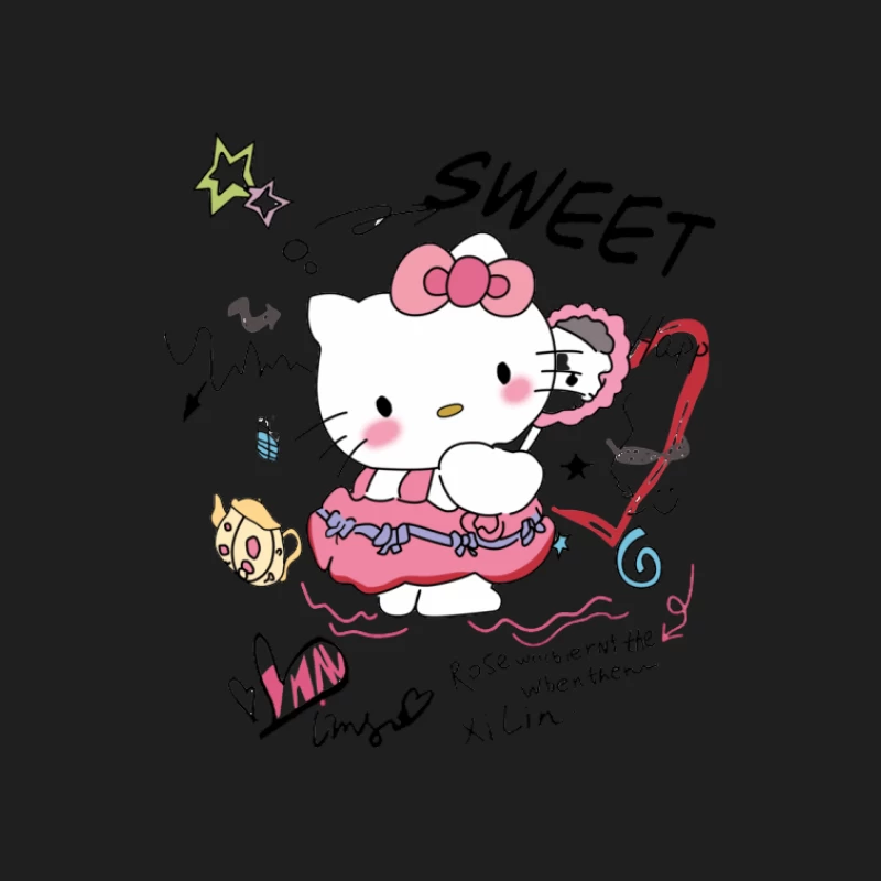 Chaton mignon avec miroir et accessoires Homme Débardeur