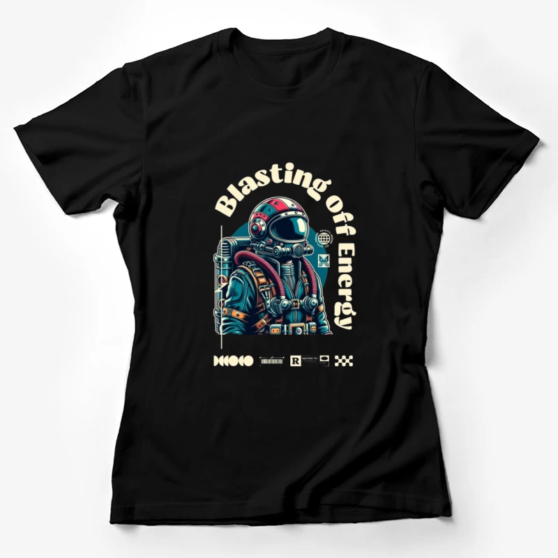 Énergie Spatiale: Design d'Astronaute Femme T-Shirt
