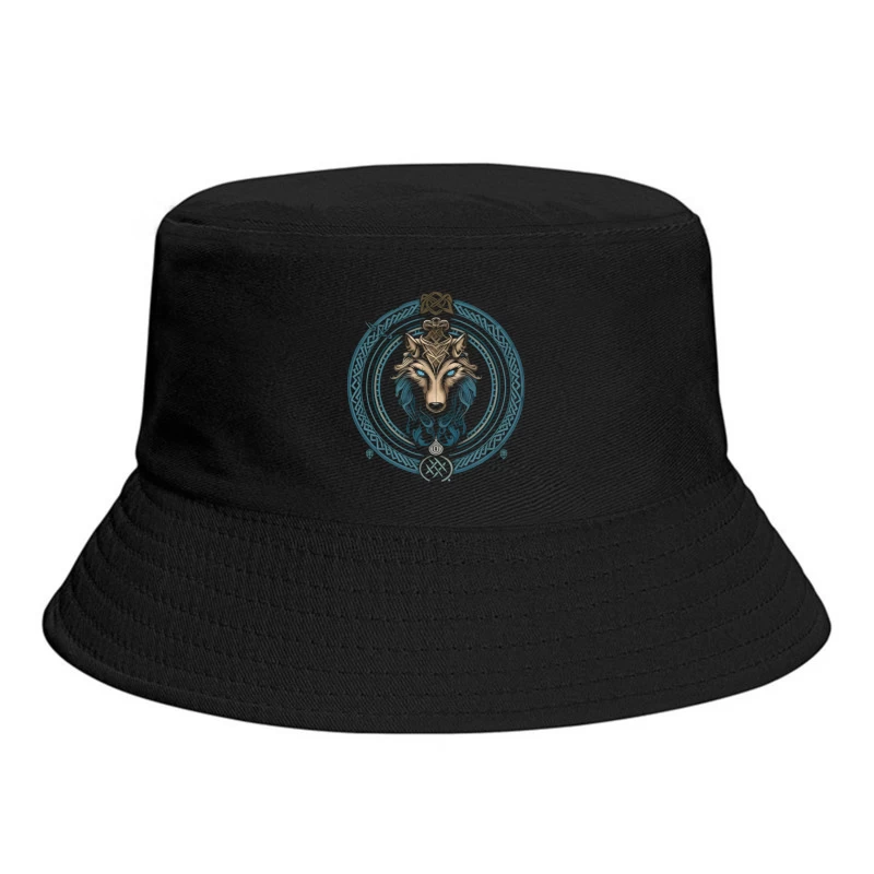 Mystic Celtic Wolf Bucket Hat