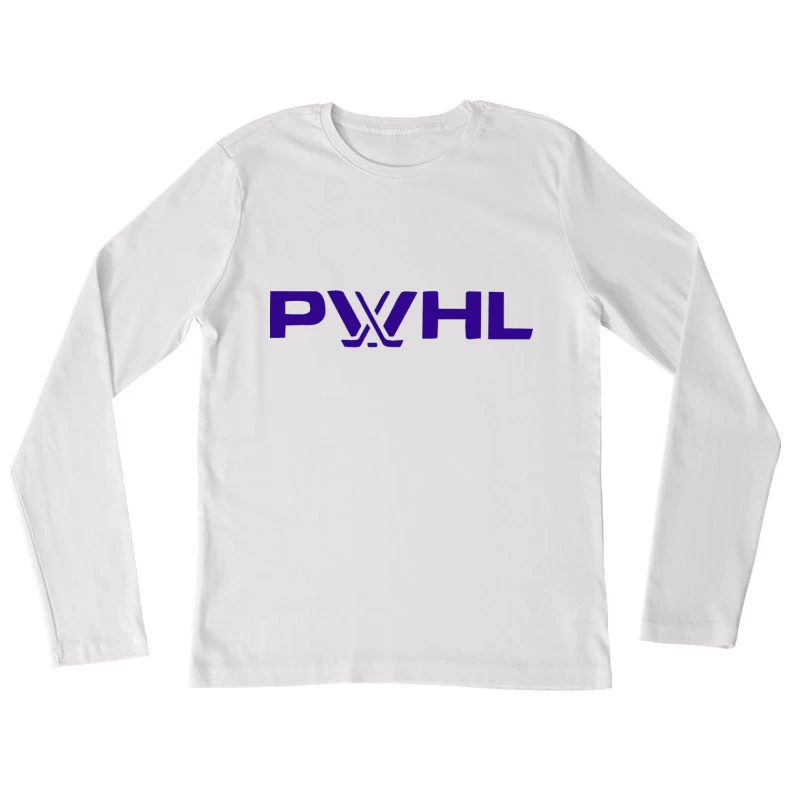 PWHL (Premier Women's Hockey League) Logo in Purple Female Long Sleeve T-Shirt