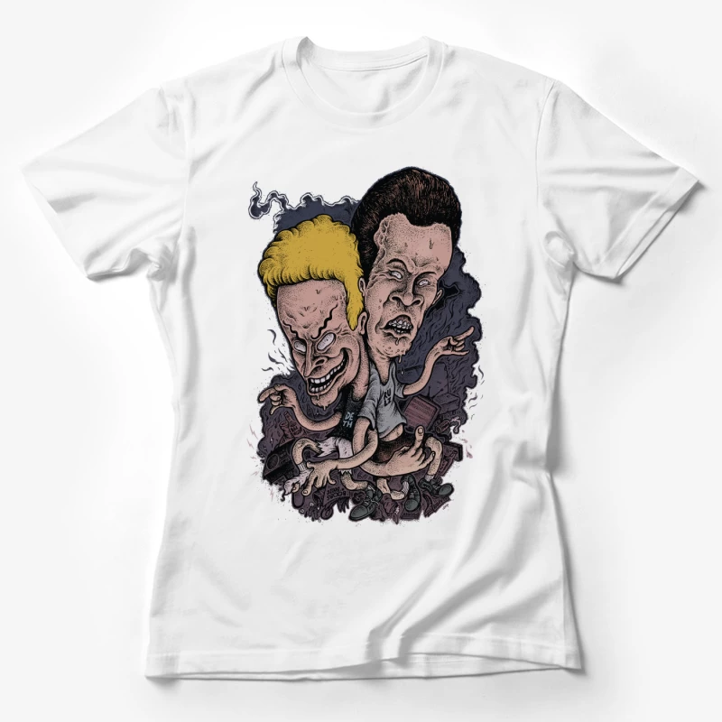 Beavis and Butt-Head Cartoon Art Female T-Shirt