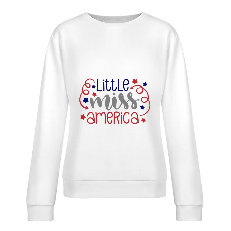 Petit Miss America - Conception patriotique étoilée Femme Sweat-shirt à enfiler