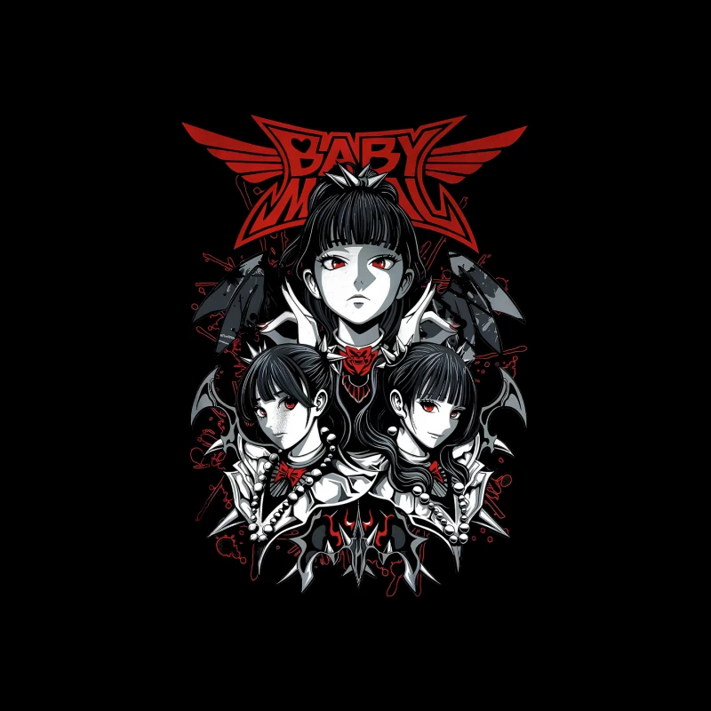 Babymetal Japanese Metal Band Mouse Pad