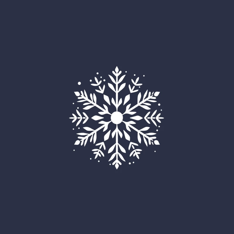 Symmetrical White Snowflake Pattern Bucket Hat