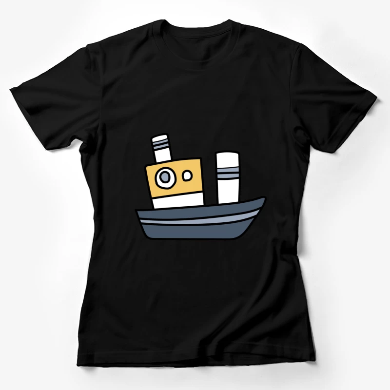 Dessin de petit bateau à vapeur Femme T-Shirt