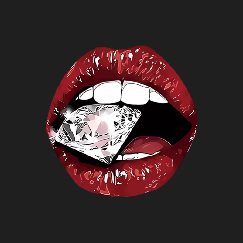 Rote Lippen mit Diamant Herren Tanktops