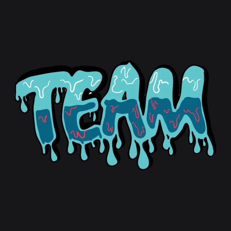 Graffiti-Stil TEAM Design Herren Pullover Hoodie