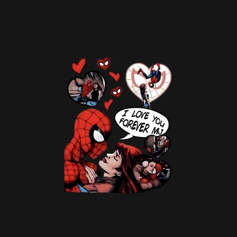 Amour entre Spider-Man et MJ dans les Comics Femme T-Shirt