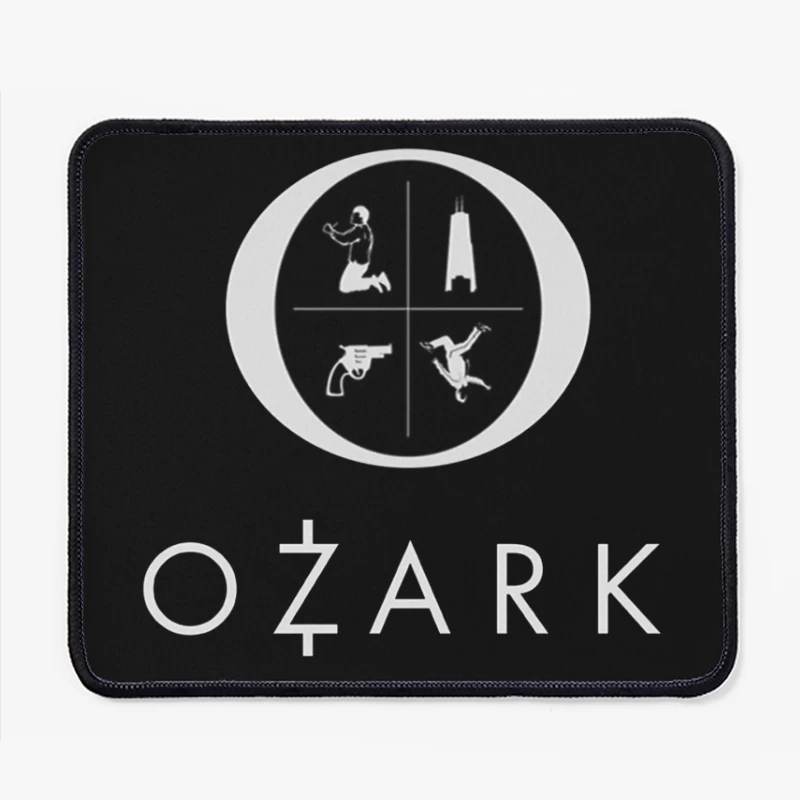 Ozark TV Series Logo with Symbolic Elements Mouse Pad