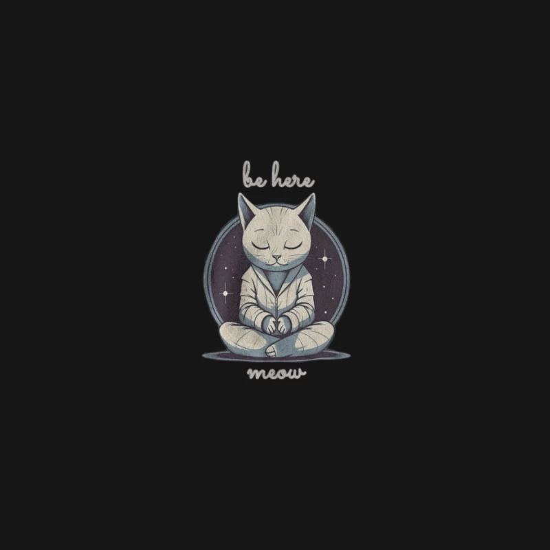 Chat en Méditation dans l'Espace Femme Manches Longues T-Shirt