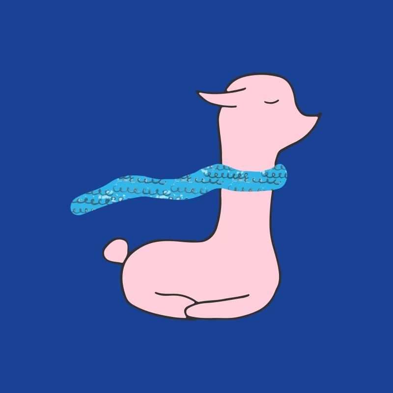 Lama mignon avec écharpe Femme T-Shirt